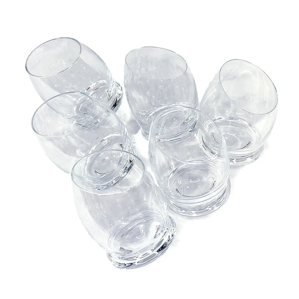 Crate & Barrel Round Rolling Brandy Snifters - 6